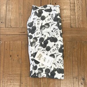 Disney Baby x Freshly Picked Mickey Mouse Black and White swaddle nwt